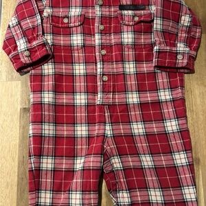 Ralph Lauren Red Plaid Kids Jumpsuit
